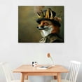 thumbnail image 2 of ARISTURING Victorian Fox Vintage Gothic Canvas Art Print - Dark Academia Fox Wall Decor, Home Decoration, Canvas Prints 16x12in, 2 of 6