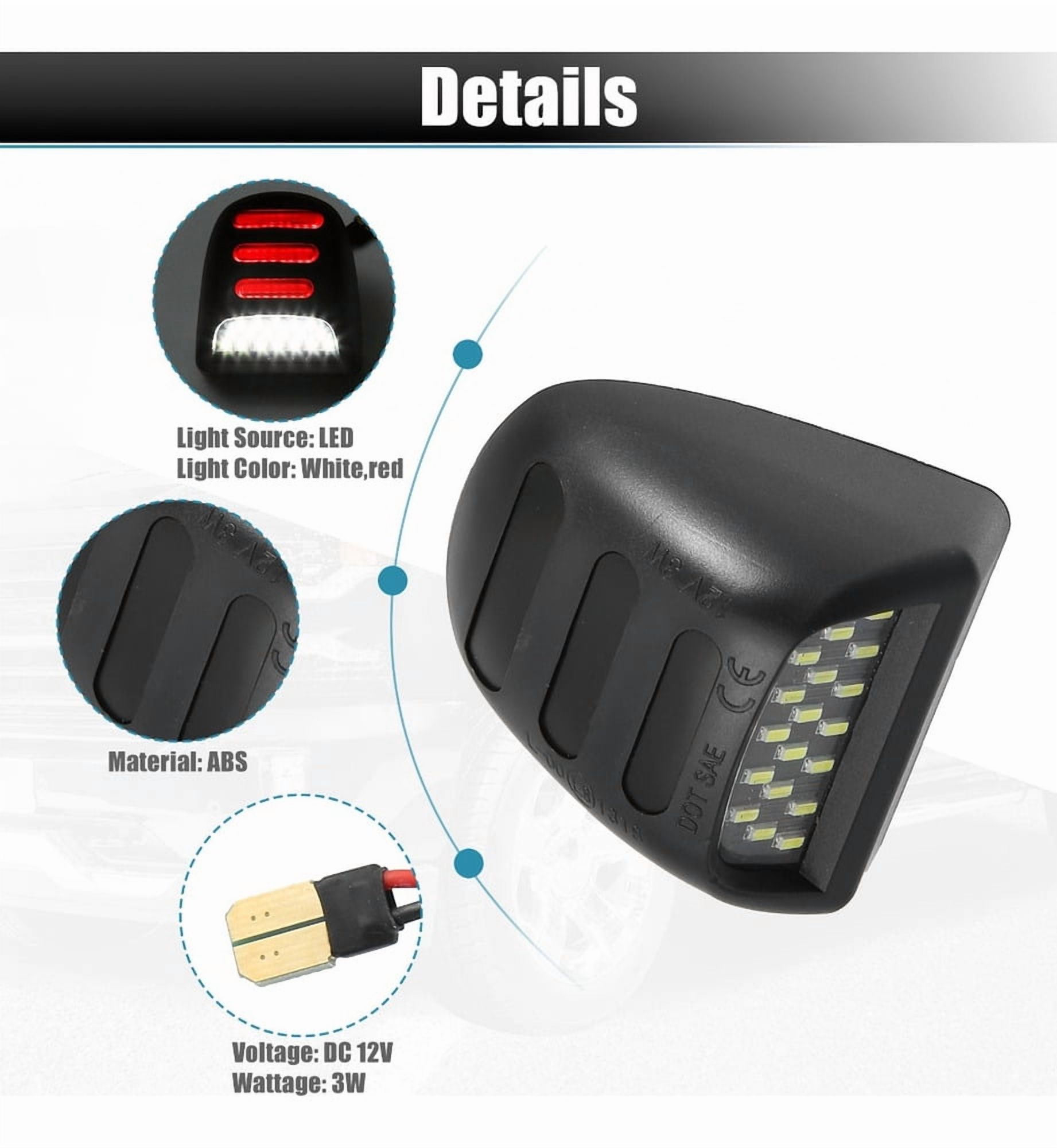 Applicable to LED License Plate Lights for Chevrolet Silverado 1500 2500 3500