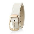 thumbnail image 2 of RISANTRY Womens White Belts for Jeans Leather Dress Belts for Women, 2 of 7