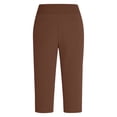 thumbnail image 5 of Capri Pants for Women High Waist Straight Leg Stretch Pants Summer Work Golf Capris with Pockets Casual Yoga Leggings, 5 of 8