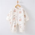 thumbnail image 2 of Mikilon Babys Comfortable Spring and Fall Rompers Side Tied Rompers Adorable Graphic Print Round Neck Long Sleeve and Long Pants ‌Rompers ,Size 0 Month-6 Months, 2 of 3