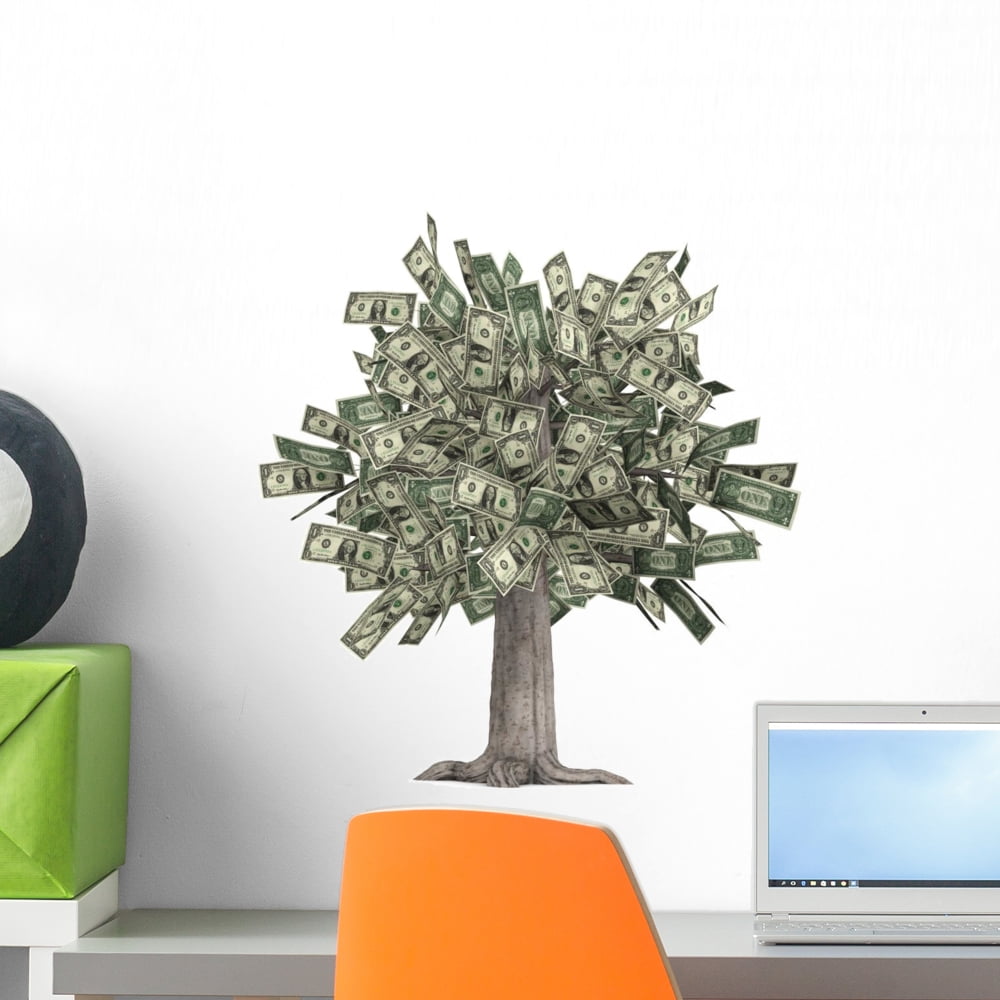 Money Tree Wall Decal by Wallmonkeys Peel and Stick Graphic (18 in H x ...