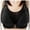 Black, variant on Sport Bra Women Plus Size Pullover Bra Everyday Underwear Solid Color Thin Bra V-Neck No Underwire Bra Feature Hook and Eye Closure Strapless Bra Style Y-18 , Black 80