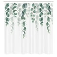 thumbnail image 3 of Ambesonne Eucalyptus Shower Curtain, Watercolor Leaves Top, 69"Wx84"L, Sage Green Reseda Green, 3 of 3