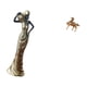 thumbnail image 5 of Figura africana de escritorio, figura de caballo, escultura de animal, adorno de resina y latón, ideal para sala de estar, dormitorio y oficina., 5 of 8