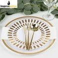 thumbnail image 4 of Impresserve 13-inch Charger Plates, Clear Gold Rim, 8-Pack, Disposable Table Chargers for Weddings and Events, 4 of 7