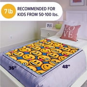 Kids Weighted Blanket 7lb Soft and Breathable Kids Sleep Blanket with Glass Beads, for Calming and Sleeping 36x48 inches