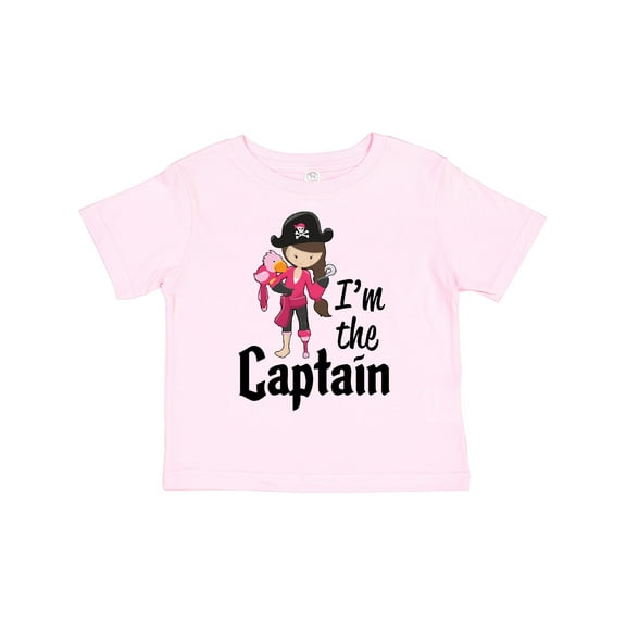 Inktastic I'm the Captain Pirate Girl Girls Toddler T-Shirt