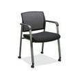 thumbnail image 3 of Lorell Mesh Back Guest Chairs with Casters Black Fabric Seat - Square Base - 18.75" Seat Width x 18.38" Seat Depth - 22.9" Width x 22.6" Depth x 32.1" Height - 1 Each, 3 of 4