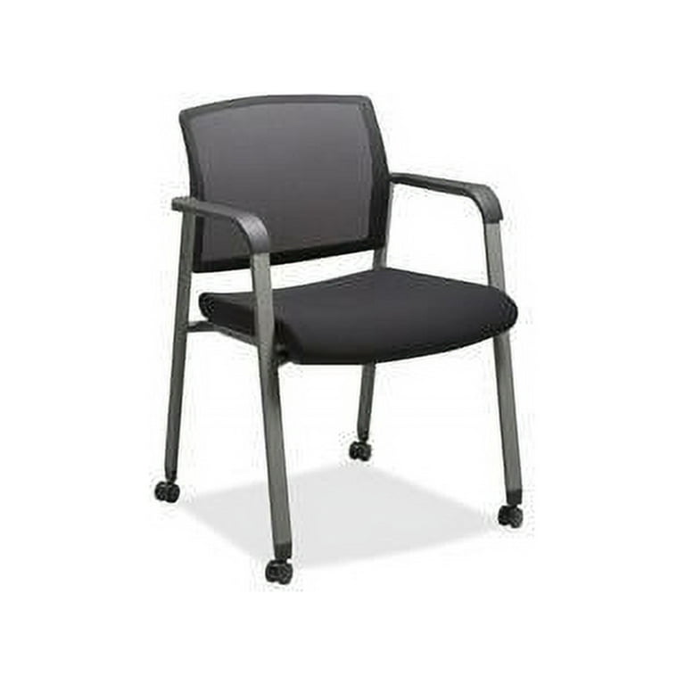 Lorell Mesh Back Guest Chair - Black Fabric Seat - Black Mesh Back - 1 Each Lorell Mesh Back Guest Chair - Black Fabric Seat - Black Mesh Back - 1 Each