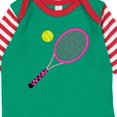 thumbnail image 4 of Inktastic Pink Tennis Racket and Ball Boys or Girls Long Sleeve Baby Bodysuit, 4 of 5