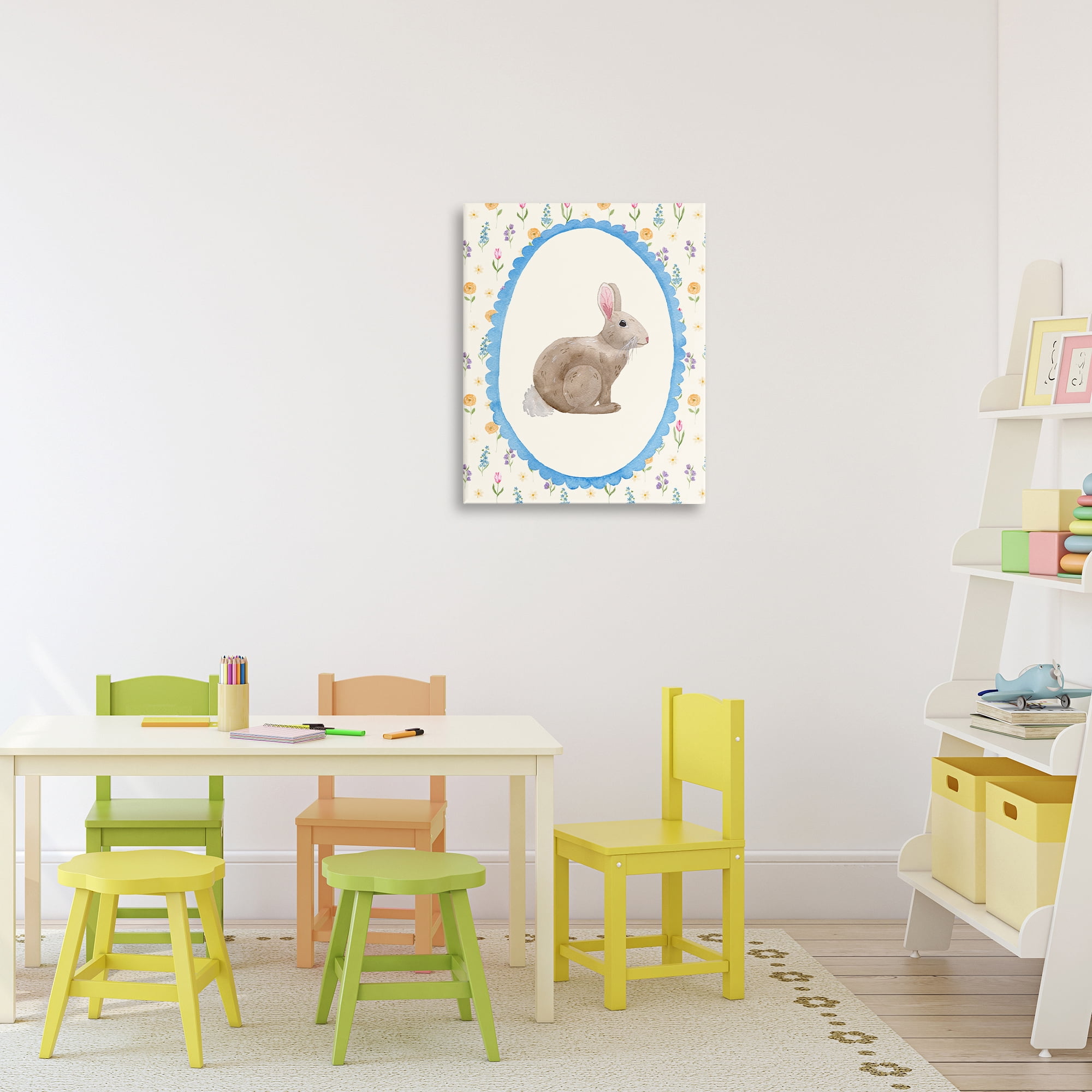 Stupell Industries Delicate Spring Bunny Florals Canvas Wall Art, design by Nina Jacobs