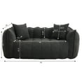 thumbnail image 6 of Homy Casa 2-Person Bean Bag Sofa with High Resilience Foam, Chenille Loveseat for Living Room, 6 of 8