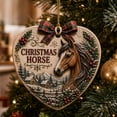 thumbnail image 3 of syligr Heart Christmas Horse Ornaments for Tree Decor, Forest Animal Hanging Decor for Mantel Window Wreath, Vintage Christmas Pendant with Paild Bow for Home, Holiday Party Decor Gift, 3.15", 3 of 6