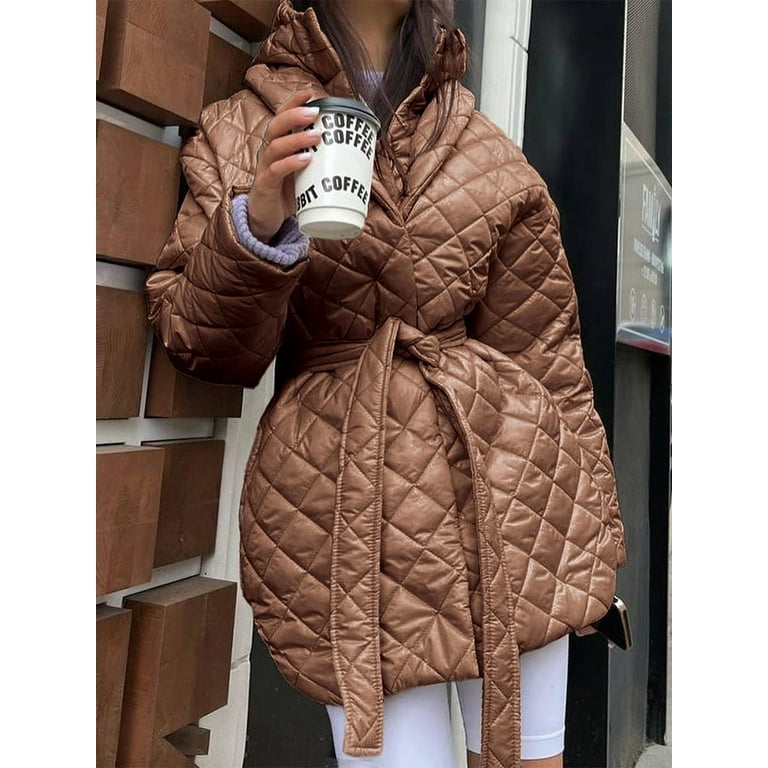 Women's Brown Puffers & Parkas