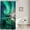 Starry Sky Aurora Green1, variant on Purple Teal Blue Green Decorative Shower Curtain, Fancy Green Teal Black Shower Curtain Cute Long Wide Shower Curtain with Rust Proof Grommets for Bathroom Farmhouse Waterproof Washable