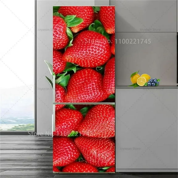 3D Multi-Style Refrigerator Sticker Outdoor PVC Waterproof Self-Adhesive Poster Home ration Refrigerator Sticker