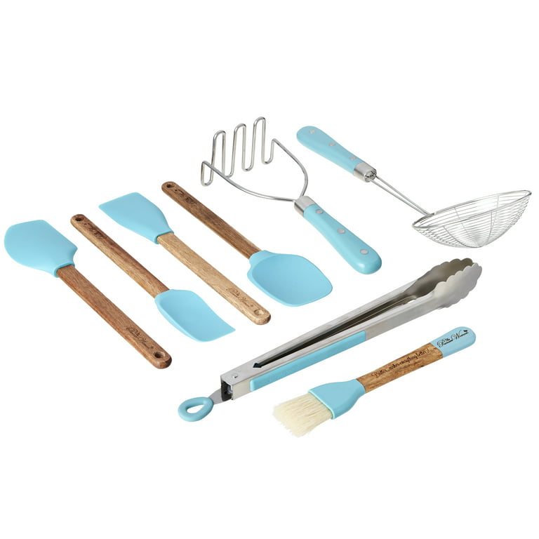 The Pioneer Woman, Frontier Collection 8-Piece Kitchen Tool and Utensil Set,  Teal