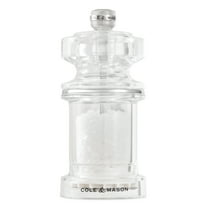 Cole & Mason 605 Refillable Spice Mill - Kitchen & Home Accessory - Table Salt Grinder - Salt Included - Acrylic - Salt Mill 4.5"