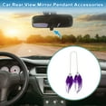 thumbnail image 2 of Unique Bargains Metal Faux Rhinestone Faux Diamond Car Rear View Mirror Pendant Accessories Car Hanging Ornament Assorted Color Purple, 2 of 6