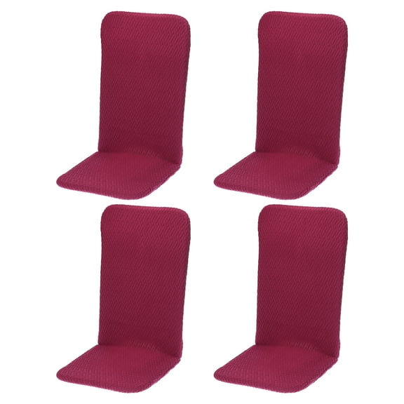 4Pcs Chair Seat Covers Rectangle Stretch Dining Covers for Home, Dark Brown