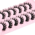 thumbnail image 5 of Lashes Fluffy Wispy Lashes Natural Look 3D False Eyelashes D Curl Russian Strip Lashes 7 Pairs Short Fake Eyelash Pack, 5 of 6