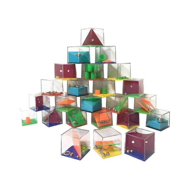 Maze Game Puzzle Cubes,Maze Game Puzzle Box Mini Puzzle Cubes 24pcs
