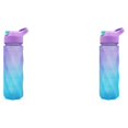 thumbnail image 1 of Injueey Botella de agua de 600 ml, vaso portátil para beber, degradado, reutilizable, deportivo, para el hogar, bebida, púrpura, azul Gradiente azul púrpura 2Conjunto, 1 of 6