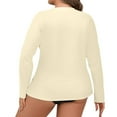 thumbnail image 4 of Sun Protection Clothing Women Sun Protection Long Sleeve Swim Tops Lightweight Hiking Athletic Shirt, 4 of 5