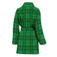 thumbnail image 2 of Green Tartan St. Patrick'S Day Women Bathrobe One Size Univeral Fits, Tartan Plaid Retro Fashion Lightweight Plush Fleece Long Robe For Women, 2 of 3