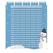 SHAPES ETC. Vertical Incentive Chart - Snowman