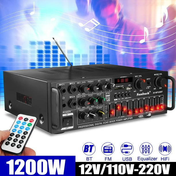 Sunbuck Audio Powered Amplifier, Home & Car Amplifier, Bluetooth 5.0