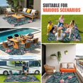 thumbnail image 4 of Pink Flamingo Outdoor Rug for Patio/Deck/Porch, Non-Slip Large Area Rug 3 x 5 Ft, Summer Watercolor Tropical Green Palm Leaves Indoor Outdoor Rugs Washable Area Rugs, Camping Rug Carpet Runner, 4 of 8