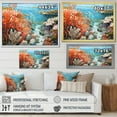 thumbnail image 4 of Designart "The Kingdom Of Coral And Anemones III" Coastal Coral Under Water Canvas Art Print, 4 of 7