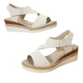 thumbnail image 5 of Womens Dress Sandals, Xunlbb Women's Summer Size Wedge Fish Mouth Roman Sandals(White,Size:41), 5 of 7