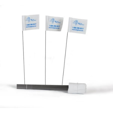 Dog Training Flags - Professional Grade Electric Dog Fence Perimeter Training Flags | 50 Pack | Covers 200-300 Linear Feet