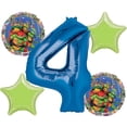 thumbnail image 2 of Teenage Mutant Ninja Turtles Balloon Bouquet 4th Birthday 5 pcs - Party Supplies, 2 of 5