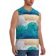 thumbnail image 2 of Fotbe Beach Men's Camiseta sin Mangas Estampada para Hombres, Playera Casual para Gimnasio, Entrenamiento, Playa-Large, 2 of 7