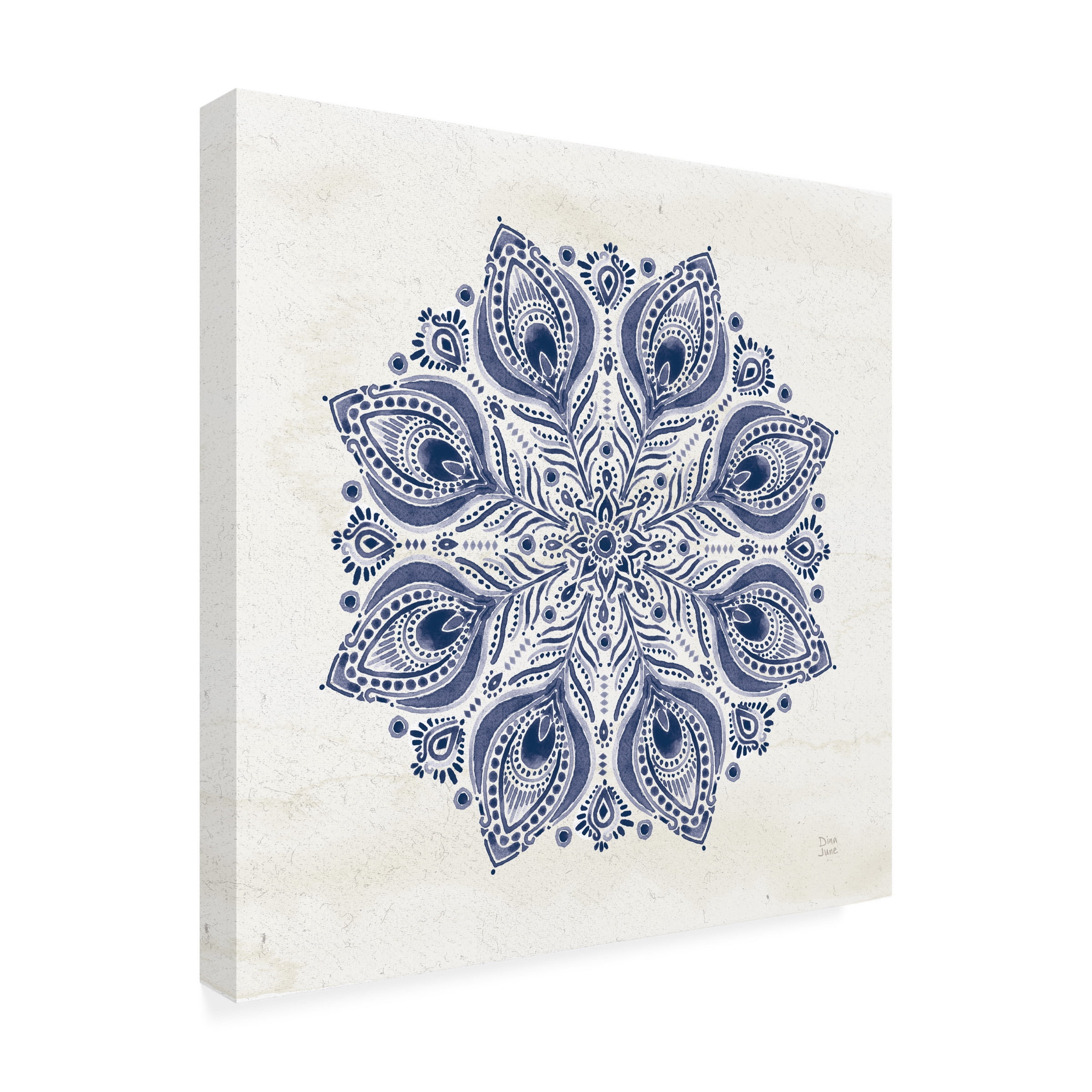 Dina June 'Bohemian Vibes VI Mandala Blue' Canvas Art