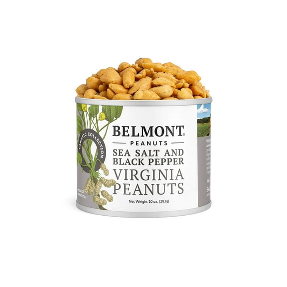 Belmont Peanuts Sea Salt & Black Pepper Virginia Peanuts, 10 oz
