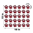 thumbnail image 4 of Animal Wall Decal Set of Fifteen Vibrant Red Paw Prints Pair Bedroom Wall Decal for Children Dog Cute Themed Room Decal - Size: 18 In x 15 In, 4 of 5
