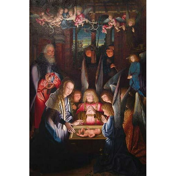 Adoration of the Christ Child-Fine art canvas print (20" x 30")