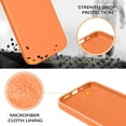 thumbnail image 3 of for iPhone 13 Mini Case, iPhone 13 Mini Liquid Silicone Case, Soft Gel Rubber Slim Microfiber Lining Cushion Texture Cover Shockproof Protective Phone Case for iPhone 13 Mini 5.4'', Warm Orange, 3 of 5