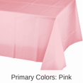 thumbnail image 5 of 12/Case Bulk Classic Pink Plastic Table Covers, 5 of 6
