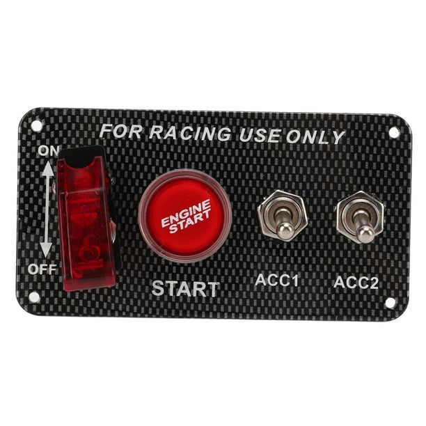 Panel De Interruptor De Palanca De Coche, Aspecto Deportivo, Salida/entrada De 30A, Panel De Interruptor De Encendido Multifuncional Universal Para Coche De Carreras