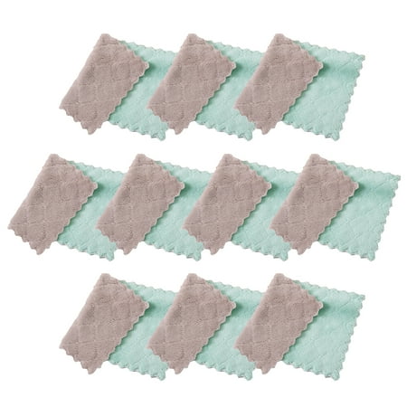 

Sukalun Kitchen Dishcloths | Soft Reusable Dish Towels Set of 10 | Highly Absorbent Reusable Cleaning Cloths Washable Fast Drying Towels