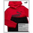 thumbnail image 3 of Sudadera con capucha de forro polar PUMA para niños de 8 a 16 años, color rojo y negro, 3 of 7