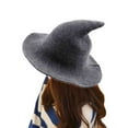 thumbnail image 4 of LAVA Modern Witch Hat Wool Knitted Halloween Witch Hats for Masquerade Cosplay Costume Daily (Gray), 4 of 8