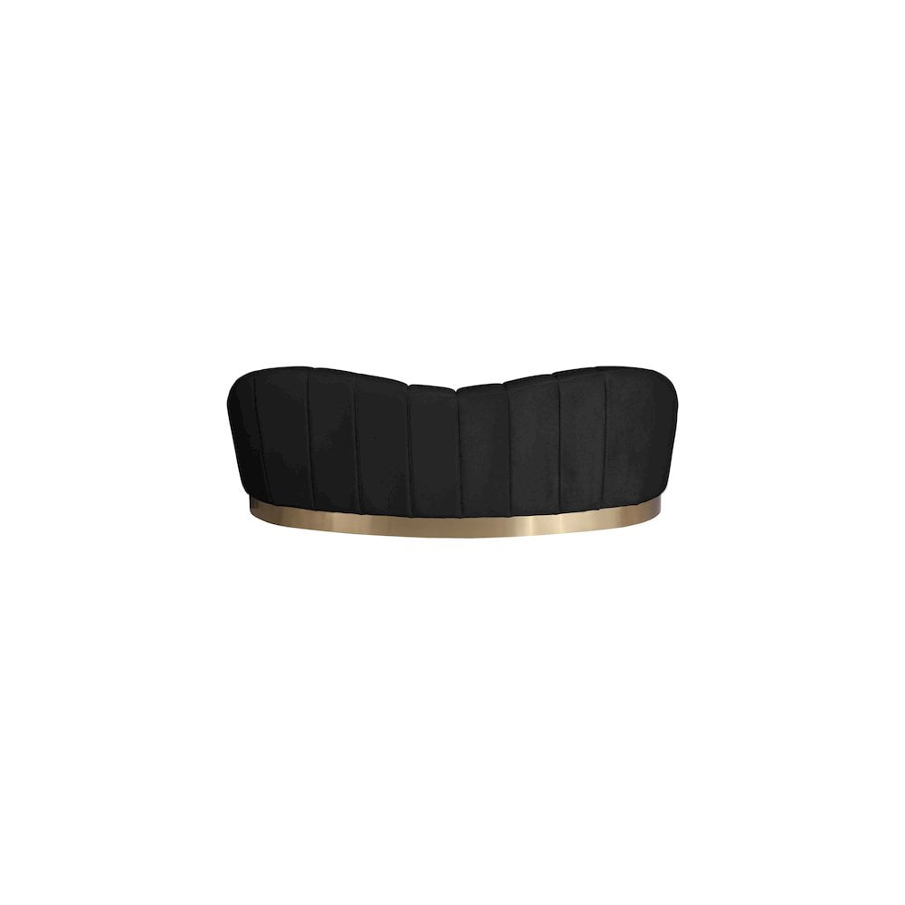 Meridian Furniture Shelly Black Velvet Sofa