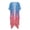 Blue-to-Red Gradient, variant on Vibrant Tie-Dye Firework Kimono Cover Up - Lightweight Breathable Beachwear for Summer Vacations, Pool Parties & Tropical Getaways